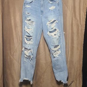 American eagle distressed mom jeans